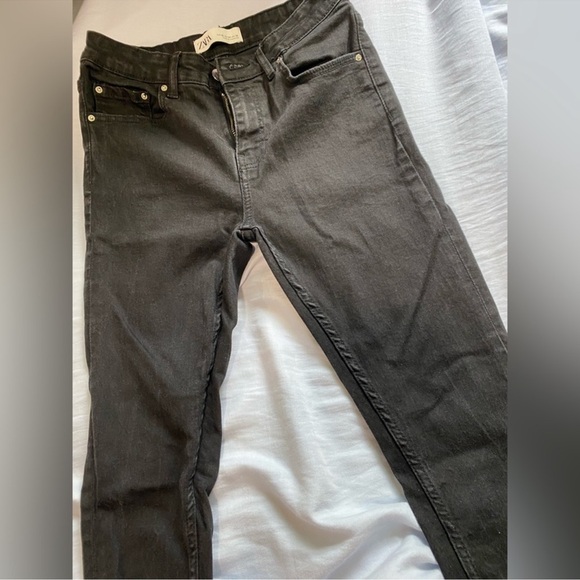 💜 Zara Womens Skinny Jeans Black size 4 - Picture 5 of 7
